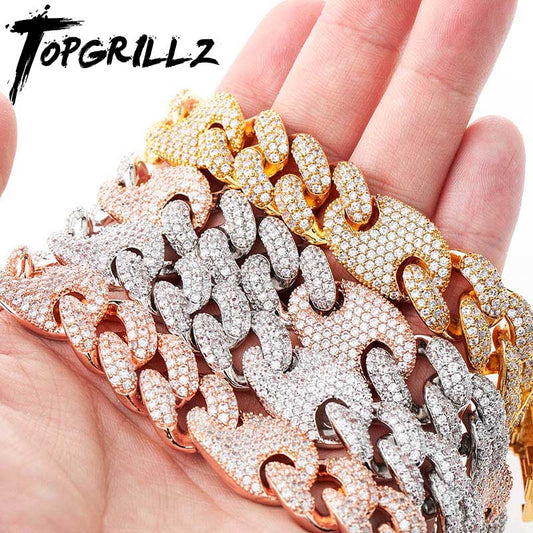 TOPGRILLZ 16mm Miami New Box Clasp Cuban Link Chain