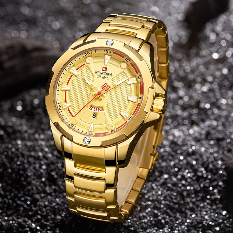 NAVIFORCE Luxury Gold Watch