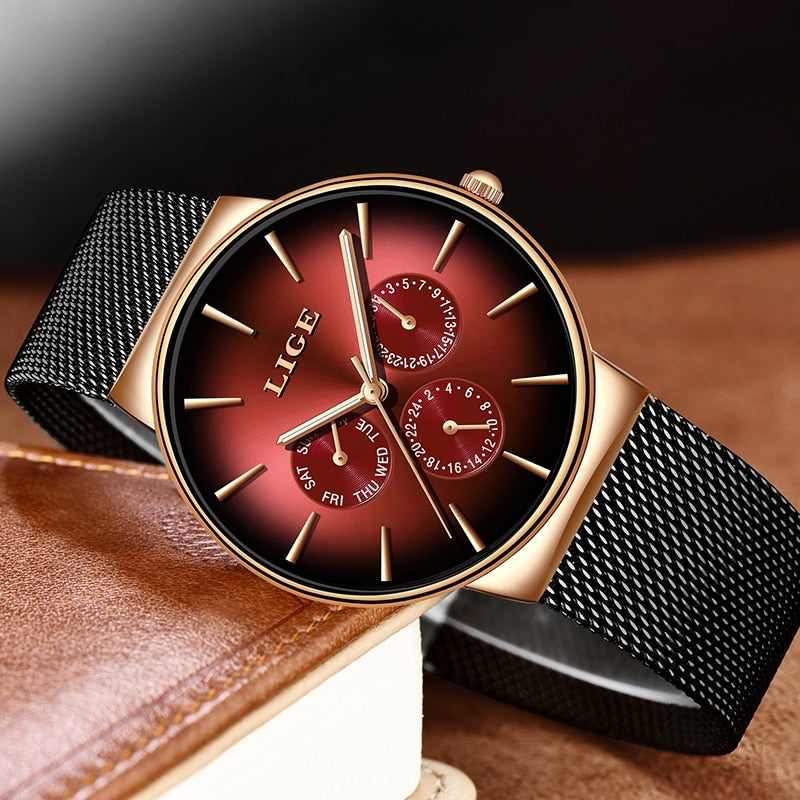 LIGE Luxury Mens Watches