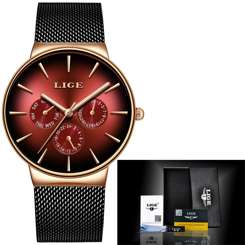 LIGE Luxury Mens Watches