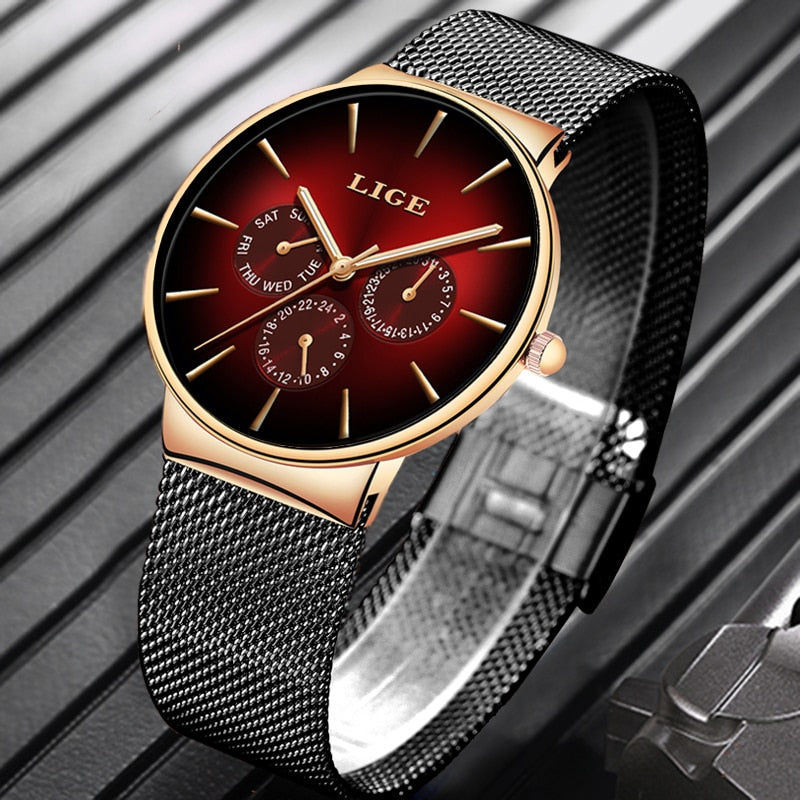 LIGE Luxury Mens Watches