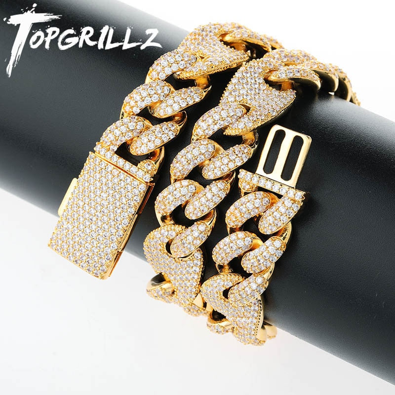 TOPGRILLZ 16mm Miami New Box Clasp Cuban Link Chain